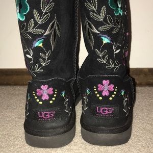 UGG Black Design Boots Tall Size 9
